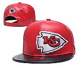 Chiefs Team Logo Red Leather Adjustable Hat GS,baseball caps,new era cap wholesale,wholesale hats